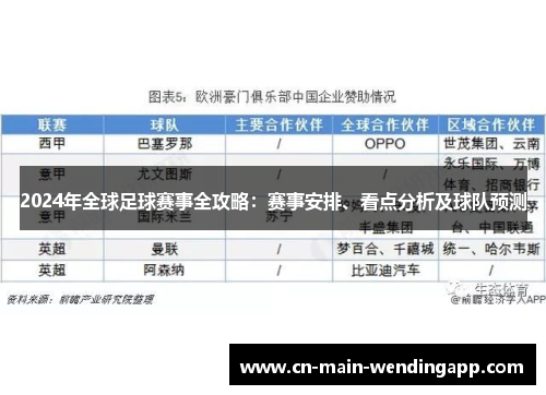 2024年全球足球赛事全攻略：赛事安排、看点分析及球队预测